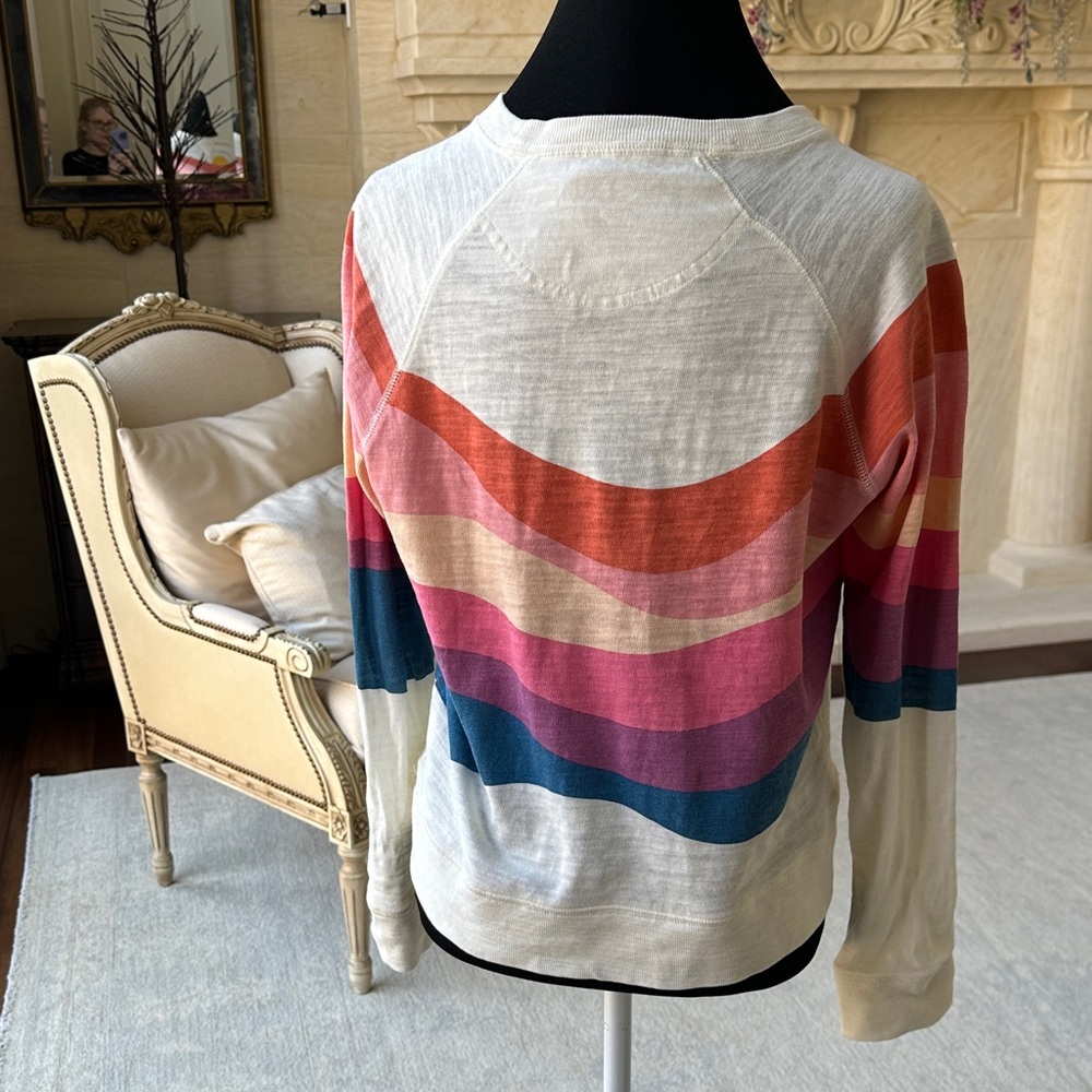 Faherty Multicolor Wave Print Women's Top - Picture 3 of 3